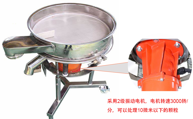 高頻篩特點(diǎn)：框體加高可防止?jié){液往外飛濺；加擋料板可加快排料，提高篩分效率