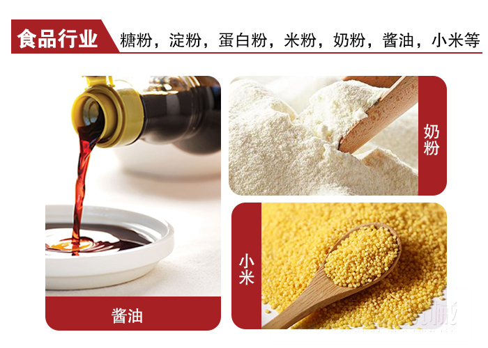 全不銹鋼食品振動篩可用于糖粉，小米，淀粉，蛋白粉，米粉，奶粉，醬油等物料